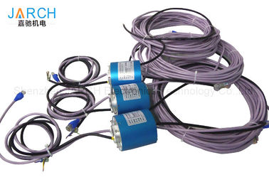 Ethernet slip ring electrical with 1 channel  , Power / signal through bore slip ring Max Speed:500RPM