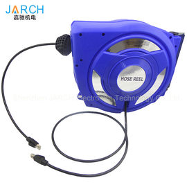 Retractable Data Network Ethernet Power Cable Reel 10~25m CAT6 With Slip Ring Inside