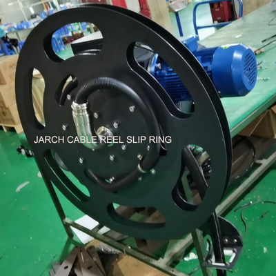 250A 100m Spring Return Cable Reel Motorized Cable Drum ROHS For Bridge