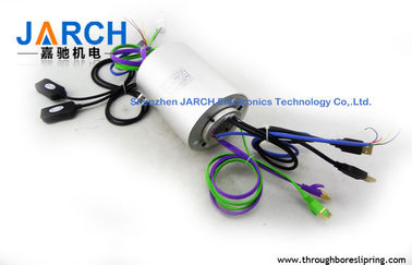 Anti - jamming Ethernet Slip Ring ID 50mm OD 120mm Gold - Gold Contact