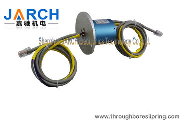 1 channel 1000M Ethernet slip ring 1~24 circuits signal OD56mm Flange Mounting Max Speed:200RPM