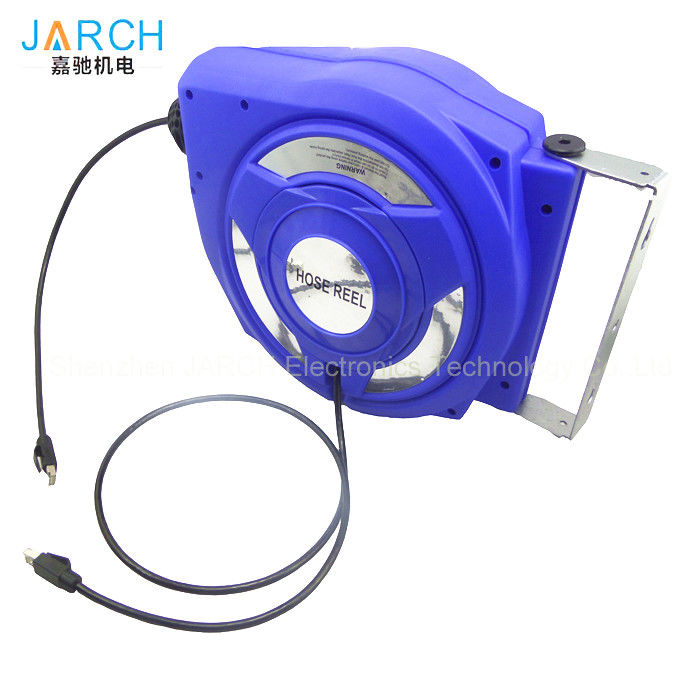 Retractable Data Network Ethernet Power Cable Reel 10~25m CAT6 With Slip Ring Inside