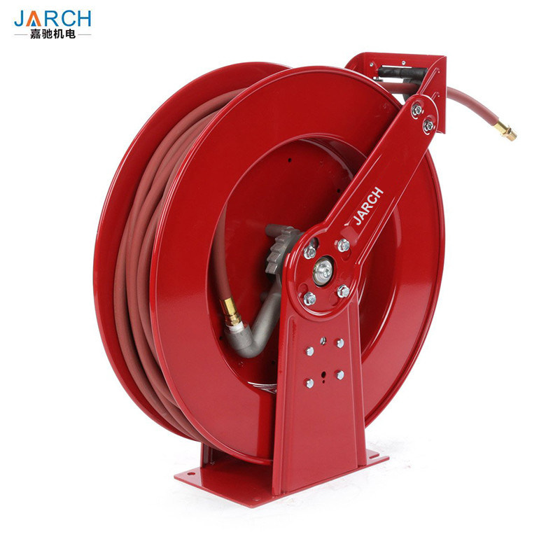 Heavy Duty Rewind Retractable Hose Reel Dual Pedestal Oil Hose Reel