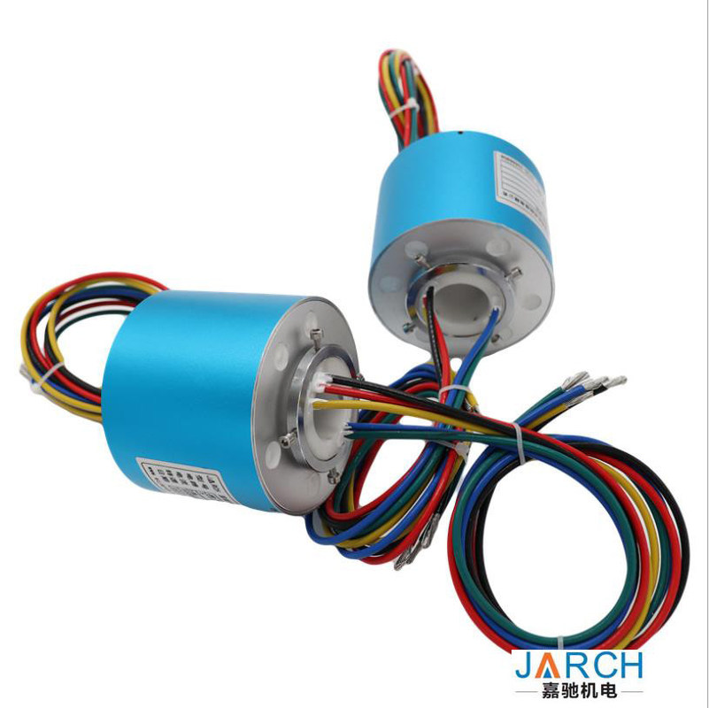 Industrial Through Bore Electrical Slip Ring Fiber Optic Rotary Joint