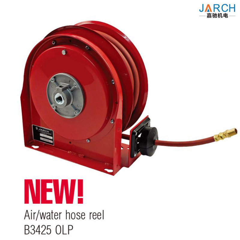 Ultra Compact Extension Cord Hose Reel Enclosed Drive Spring 7.6m