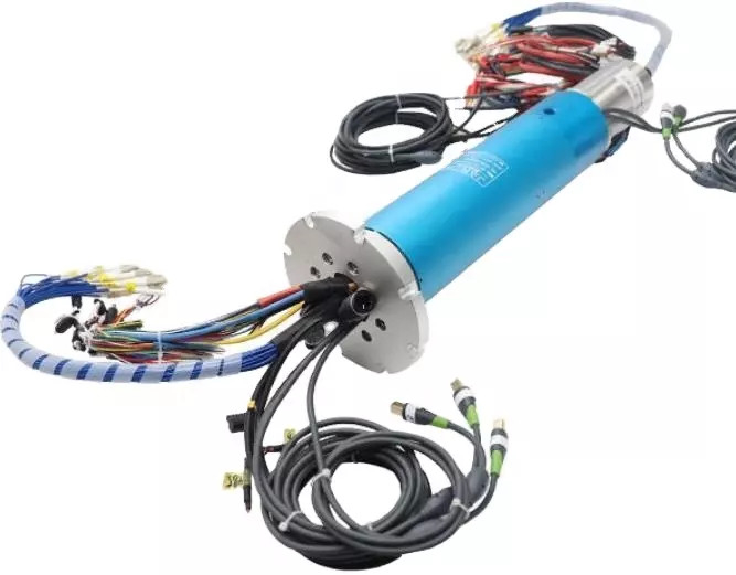 tethered power system with drum reel fiber optic tether system Fiber Optic Rotary Joint electrical swivel joint