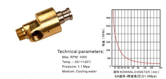 Casting Copper Pneumatic Rotary Union / Pneumatic Fittings Anti Corrosion , CE FCC Compliant