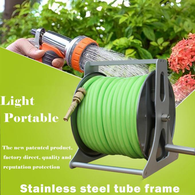 Stainless Steel Garden 200FT Portable Hose Reel Drum for garden
