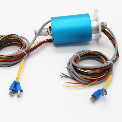 USB3.0 Ethernet Slip Ring Rotary Joint Through Bore Rotating Contacts