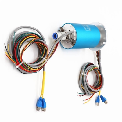 USB3.0 Ethernet Slip Ring Rotary Joint Through Bore Rotating Contacts