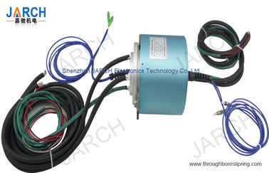 2 Channel Electro Optical Slip Ring / Rotating Electrical Connector Slip Ring , 24-2A Circuits
