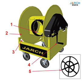 Auto Retractable Hose Reel Hand Wheel Crank Pre Conditioned Air PCA With Cart hose reel machine