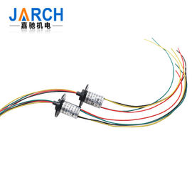 12.4mm Miniature Capsule Rotary Slip Ring Gold to Gold Contact Material 12 Circuit
