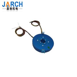 2 Wire 100M Ethernet Through Hole Pancake Slip Ring Rotary Joint For Welding Equipment