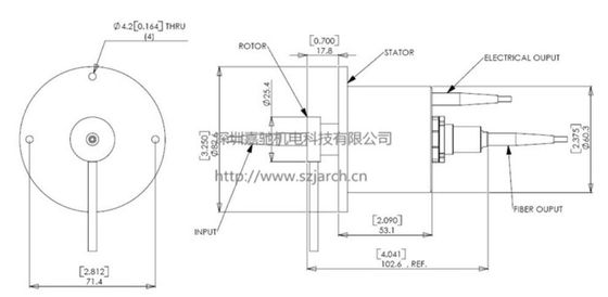 1 Channel 2000RPM 1650nm Electrical rotary slip ring