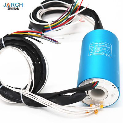 Bore 25.4mm IP54 8 Circuits 20A Through Bore Slip Ring for crane cable reels