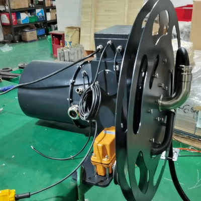 Motorized retractable hydraulic  cable reel spring return hoist crane  hose cord cable rope drum reel for tower crane