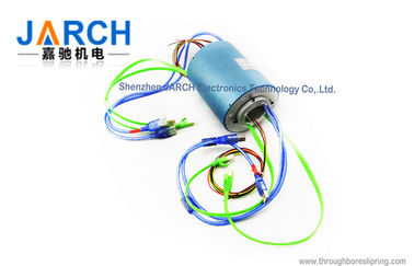 500Rpm 2 USB Signal Ethernet Through Bore Slip Ring Size 30mm  2 Channel 1000M