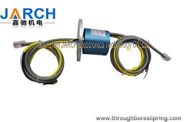 1 channel 1000M Ethernet slip ring 1~24 circuits signal OD56mm Flange Mounting Max Speed:200RPM