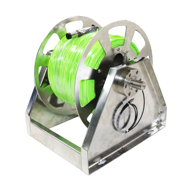 Slip Ring Fiber Optical  Hand Crank Cable Reel 200mts Hand Crank Water Hose Reel