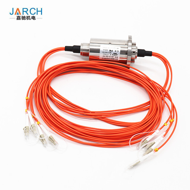 4 Channels FORJ slip ring IP65 Fiber Optic Cable Joint With Stainless Steel House