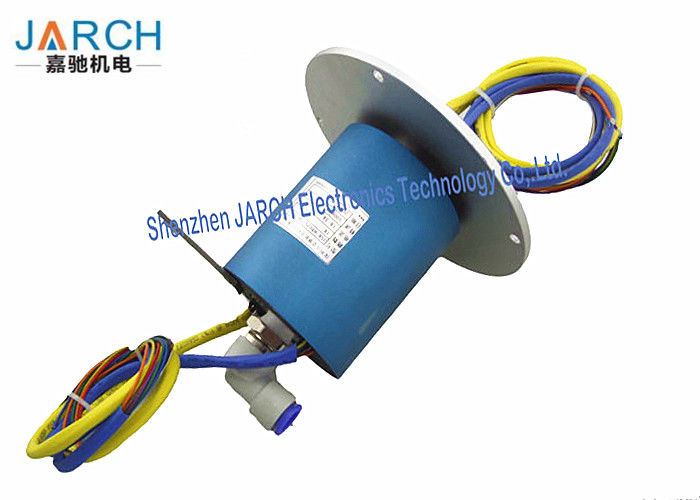 300RPM Pneumatic Electric Rotary Union / Rotating Electrical Connector for Wrapping Machinery Current:2A/5A/15A