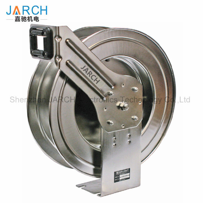 Automatic Retractable Hose Reel Stainless Steel Spring Loaded For clean water