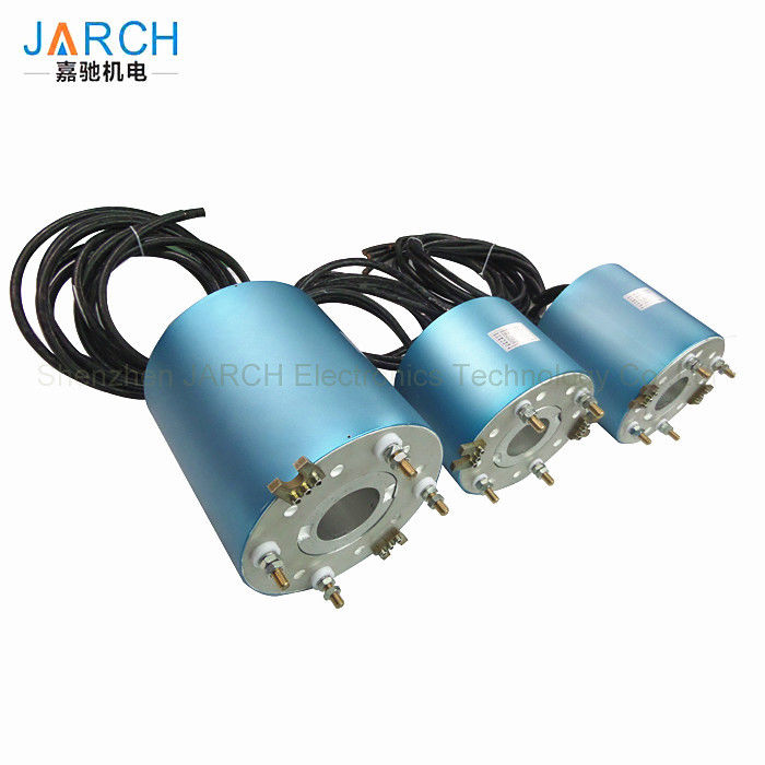 Large Power Current Through Bore Slip Ring Rotary Joint 4 Circuits 200A 20RPM Speed