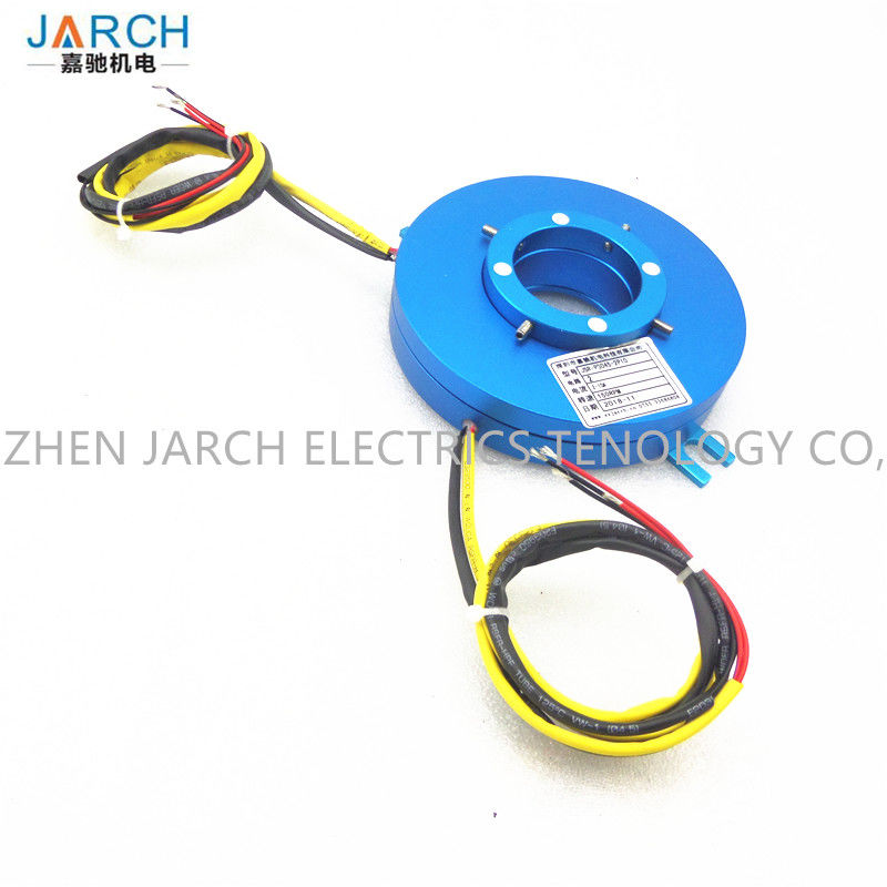 Electrical Platter Slip Ring Transmitting Rotary Electric Power Flat Type Hole Size 100mm