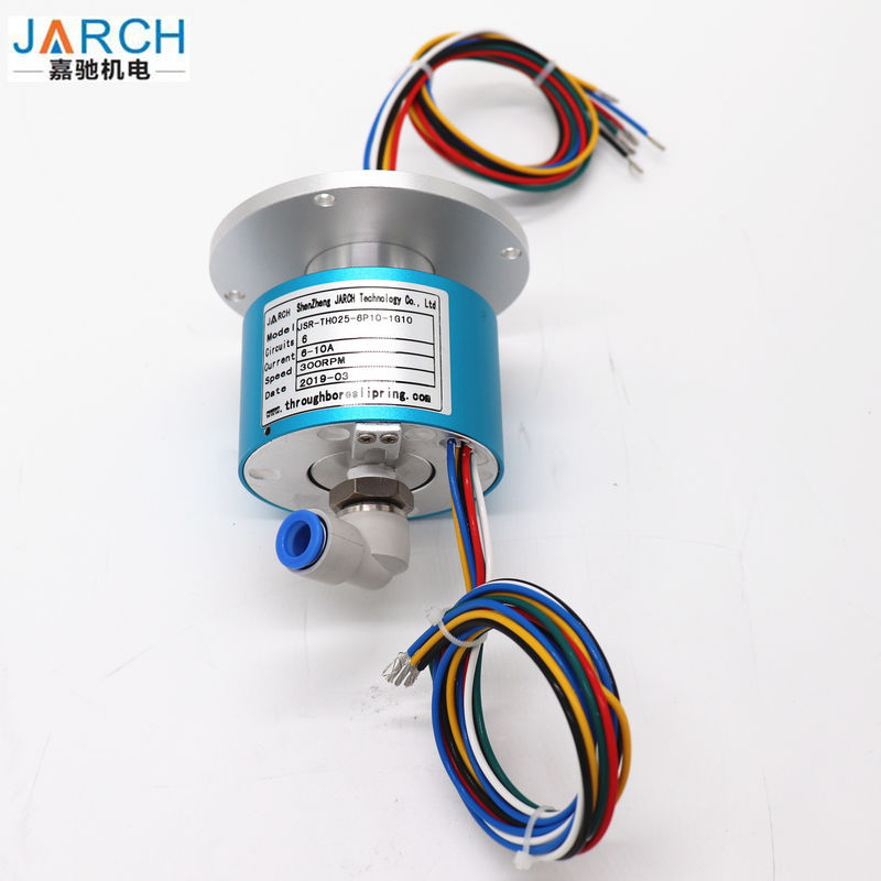 Coupling Type High Speed Rotary Union , 5A Pneumatic Slip Ring With 6 Circuits
