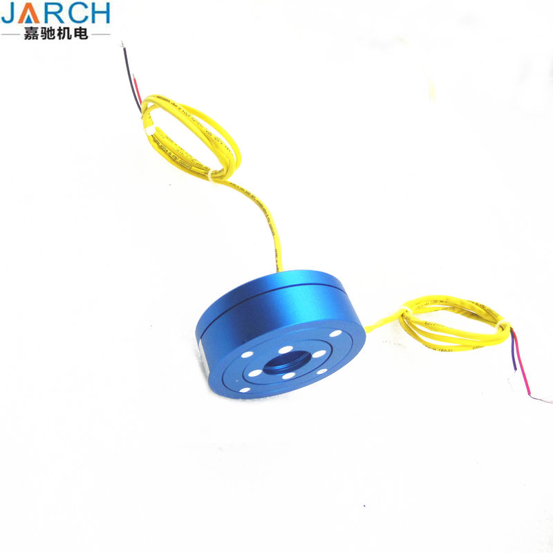 Lead Length 9.843inch Fiber brush Pancake Slip Ring For Industrial Machinery Inner size:70mm