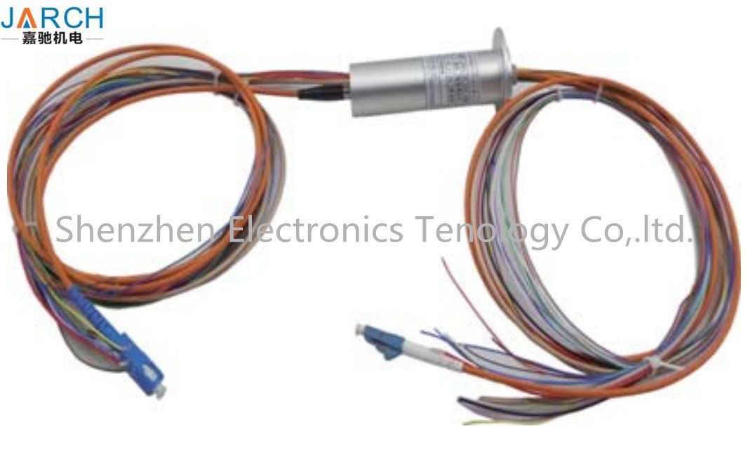 1 Channel MM fiber optic electro optical slip ring with 12 circuits 2A