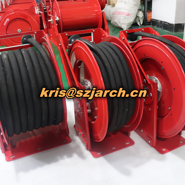 Heavy Duty Truck Grounding Reel 50ft Hose Retractable Diesel Fuel Hose Reel