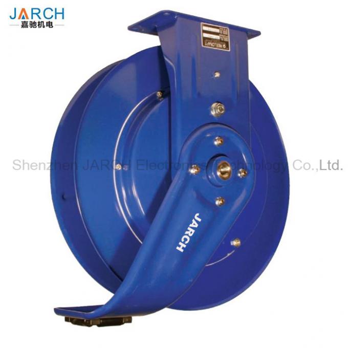 Metal Retractable Hose Reel Multi Positional Guide Arm Facilitates Ceiling / Wall / Floor Mount